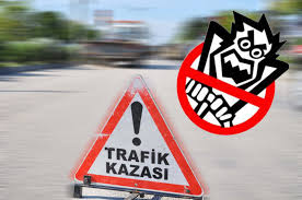 Ölüm yolunda korkutan kaza!