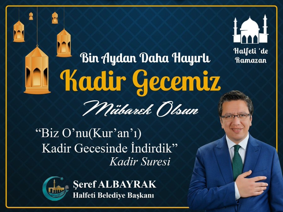 Başkan Albayrak'tan Kadir Gecesi Mesajı