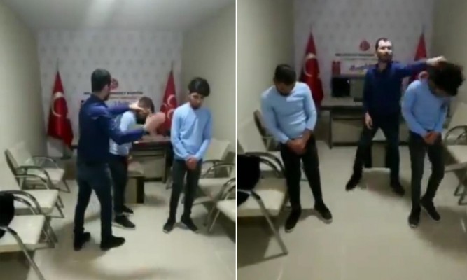 BAYDEMİR VİDEOSU ÇEKEN GENÇLER MHP BİNASINDA DAYAK YEDİ