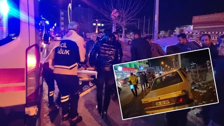 Şanlıurfa’da otomobil kontrolden çıktı! Aydınlatma direğine çarptı!
