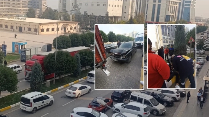 Şanlıurfa’da kaza! TIR’a arkadan çarptı!