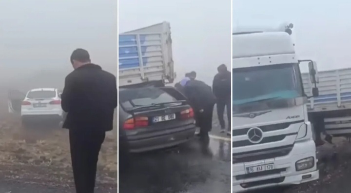 Urfa’da sis kazayı getirdi! Otomobil TIR’ın altına girdi!
