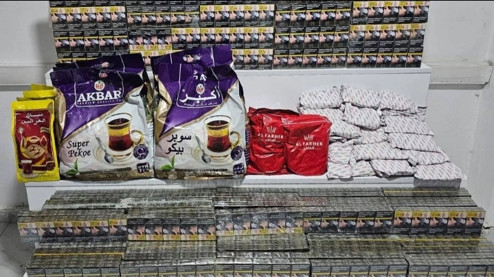 Viranşehir ilçesinde jandarma ekipleri tarafından gümrük kaçağı sigara, çay ve alkol ele geçirildi