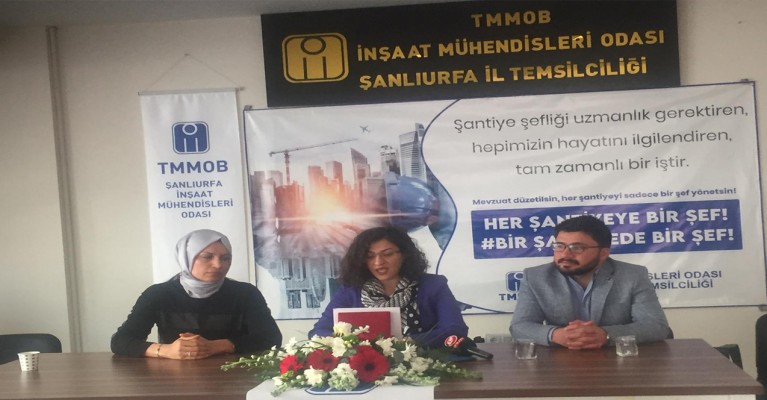 Şanlıurfa'da Şantiye Şeflerinin Yaşadığı Sorunlar Konuşuldu