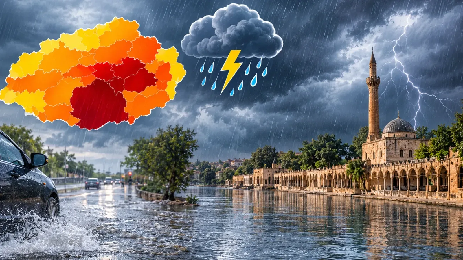 Şanlıurfa için kuvvetli yağış uyarısı: Sel ve hortum riskine dikkat!